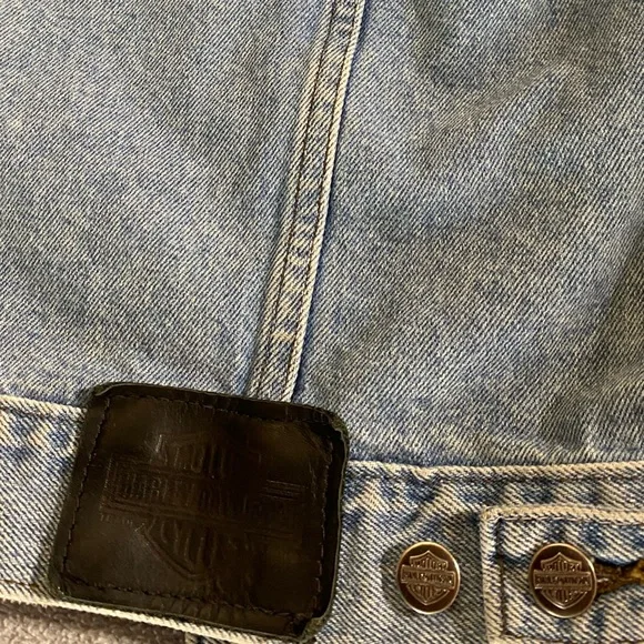 Harley Davidson denim vest XL